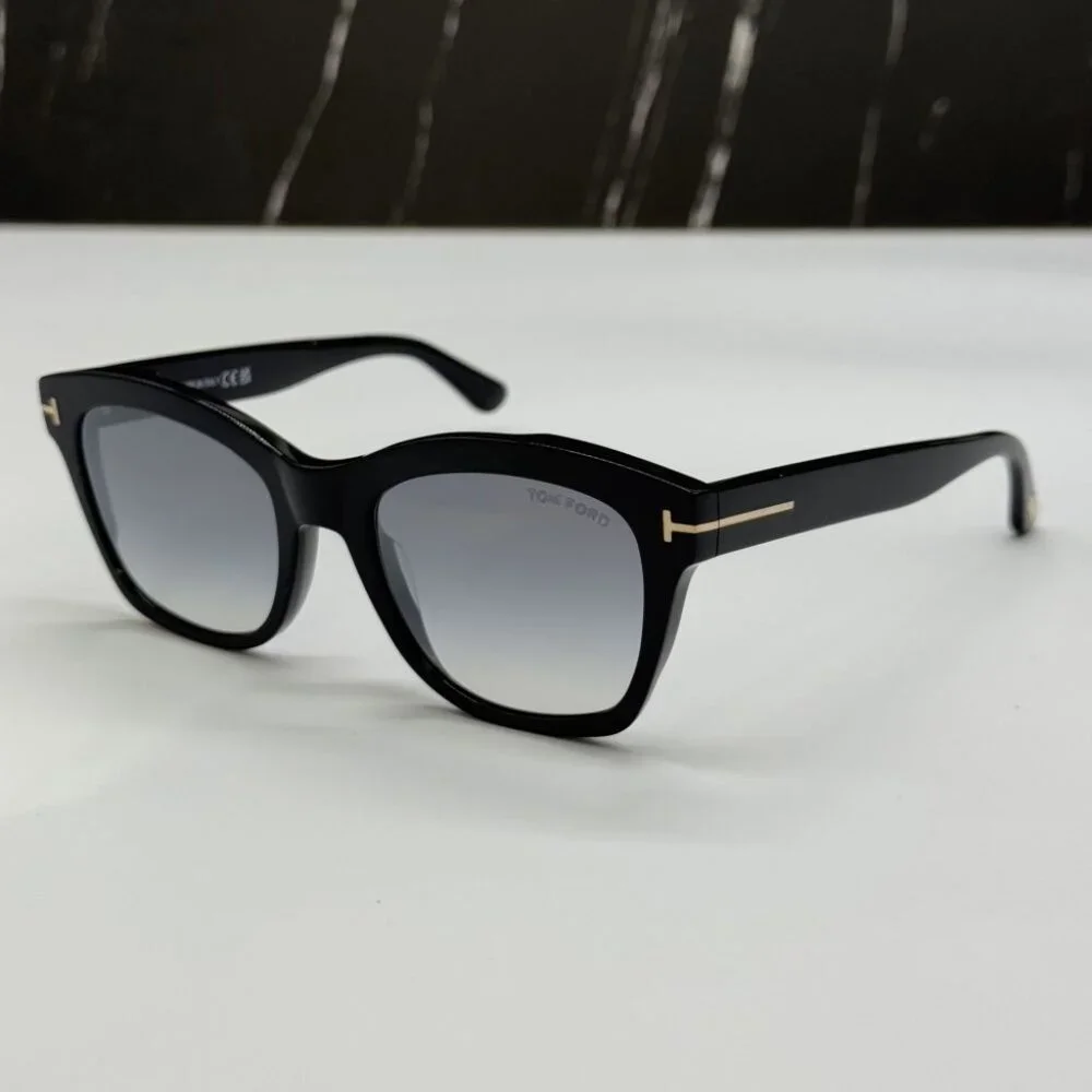 NEW TOM FORD LAUREN-02 TF614 01C WOMEN BLACK SUNGLASSES TOM FORD FT0614/S